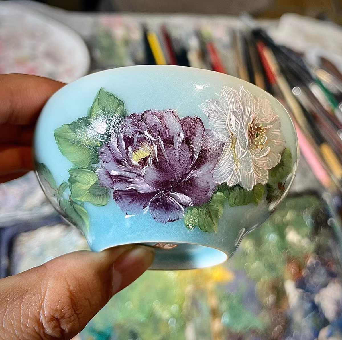 Ky thuat ve gom dieu luyen cua hoa si Viet dep sieu thuc-Hinh-3