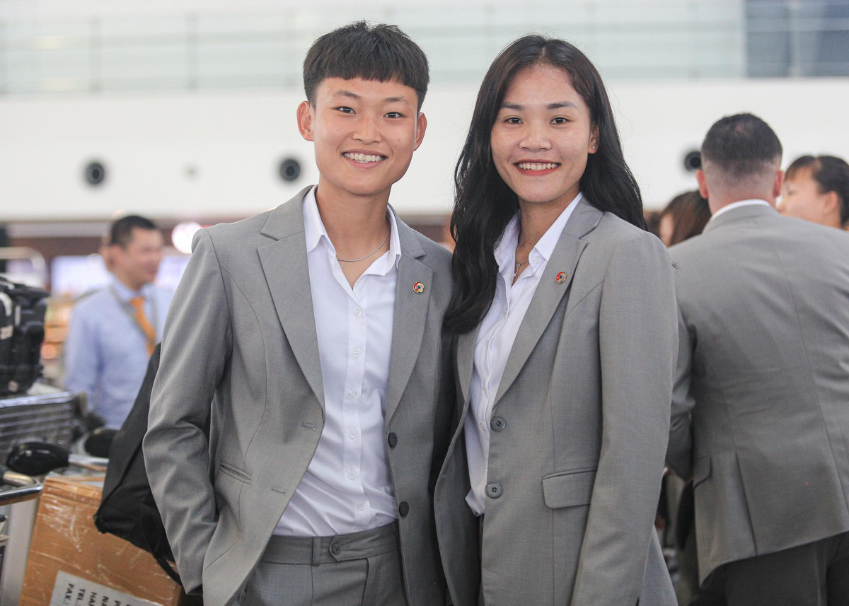 Chương Thị Kiều tươi tắn trước giờ lên đường sang New Zealand. Ảnh sử dụng trong bài: VFF, Thanh Xuân