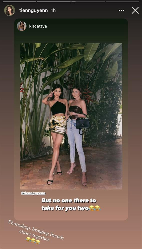Cụ thể, trên dòng stroy Tiên Nguyễn viết: "Photoshop, mang bạn bè đến gần nhau hơn".