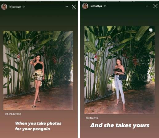 Chuyện là mới đây, Tiên Nguyễn và một người bạn thân có cùng nhau đi chơi. Tuy nhiên, do chỉ có 2 người đi với nhau nên sau màn người này chụp cho người kia, cả hai "bó tay" không làm sao để có bức ảnh chụp chung. Và lúc này, photoshop đã phát huy tác dụng của nó.