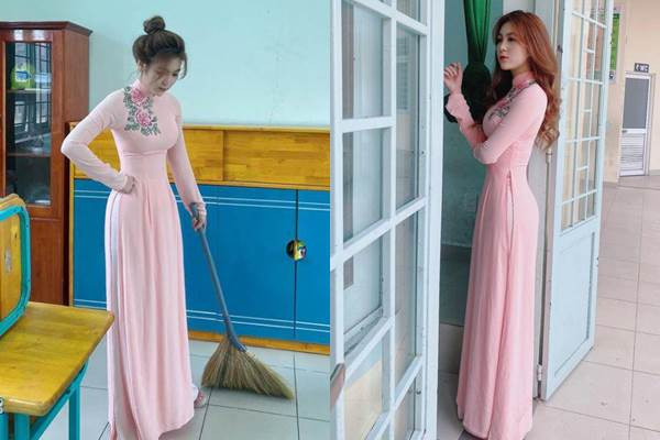 Trần Thị Nam Trân từng gây sốt với thân hình "nóng bỏng" hình chữ S. Nữ giáo viên xinh đẹp này sở hữu lượng fan hâm mộ không kém cạnh những người nổi tiếng.