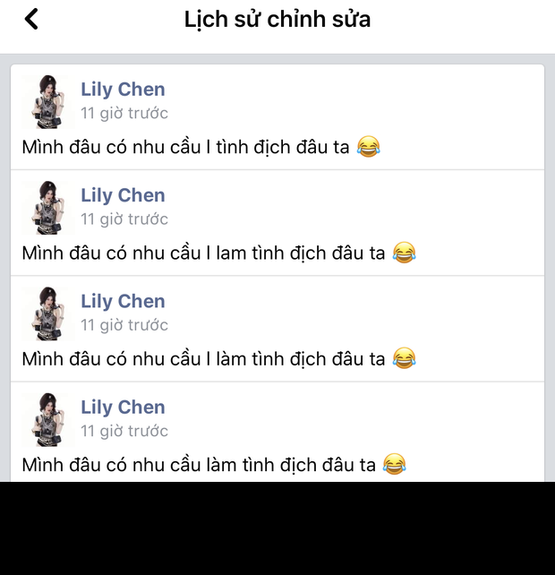 Chưa rõ Lily Chen đang muốn nhắc đến ai hay chuyện gì nhưng dân mạng không khỏi tò mò.