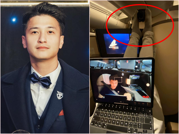 Theo đó, trong status đăng tải vào ngày 9/9, nhiều netizen đã soi ra bức ảnh ngồi ghế máy bay hạng thương gia của Huỳnh Anh, nam diễn viên đã có hành động phản cảm đó là gác chân cao lên ghế.