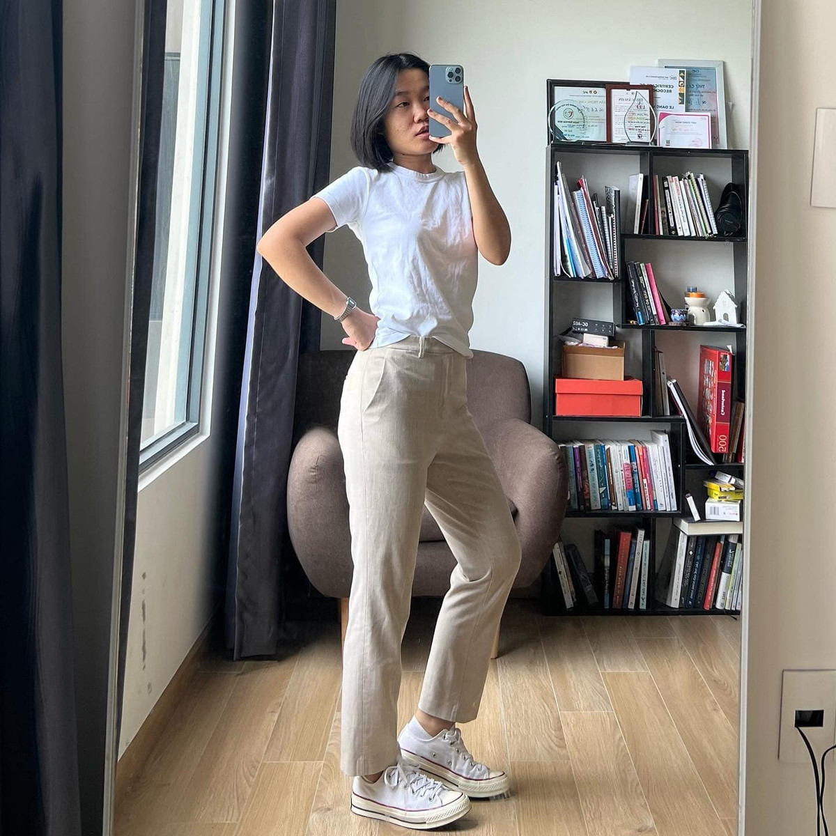 Không còn một Lê Thụy “ố dề” trong sự kiện ngày nào, cô nàng nay đã dần biết trang điểm điệu đà, diện những bộ đồ xinh đẹp để khoe ra vóc dáng săn chắc đã dành nhiều thời gian để tập luyện.