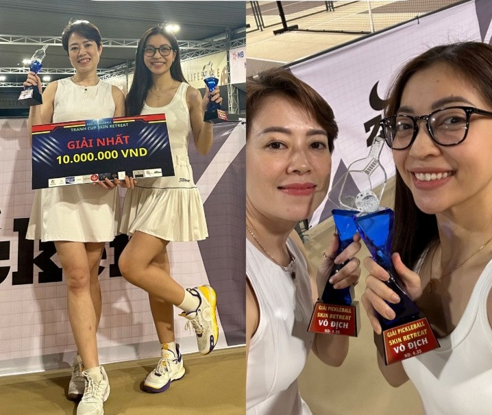 Hình ảnh người đẹp Quảng Nam tự tặng quà cho mình với thành tích trong chơi thể thao khiến fan ấn tượng. Tuy nhiên, cũng chính khoảnh khắc Nhật Lê lên mục nhận giải đã hé lộ nhan sắc thật của cô nàng, khác xa ảnh "sống ảo" trên mạng.