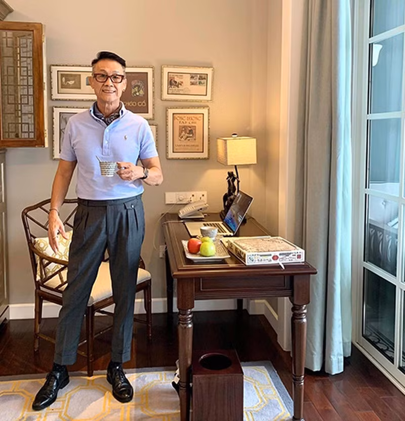 Được biết, 2 bố con "Ông chú Polo" rất thân thiết và hợp nhau. Từ cách phối đồ, tạo dáng hay sở thích đi du lịch cũng đều giống nhau.