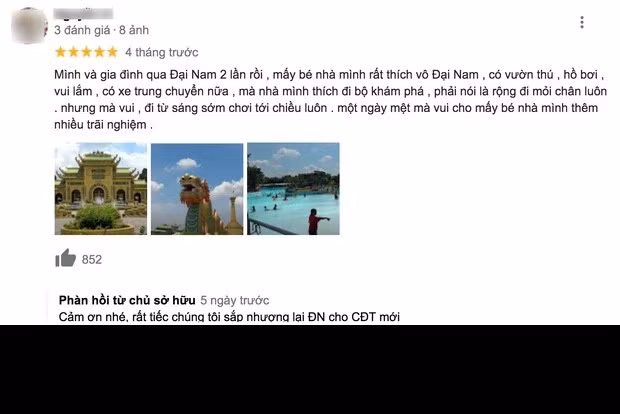 Chính thông tin trên chủ của khu du lịch Đại Nam khiến nhiều người không khỏi thắc mắc và lo lắng cho nữ đại gia.