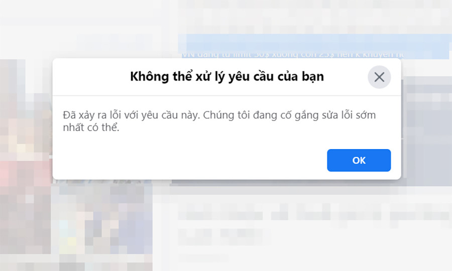 Ban đầu nhiều người dùng Facebook cho biết họ cho rằng do mạng Internet có vấn đề song nhiều lần thoát ra, vào lại vẫn cho kết quả tương tự.