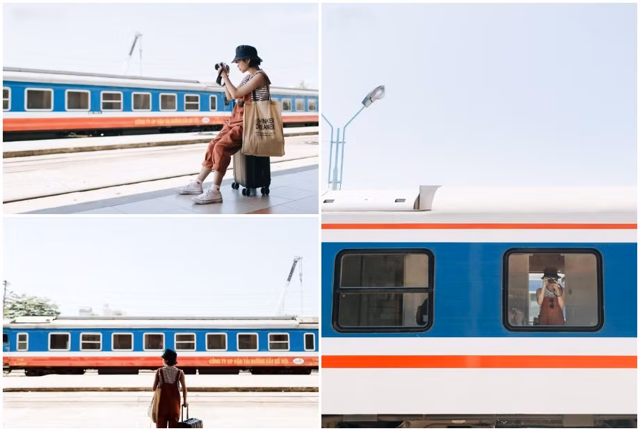 Nhiều bạn trẻ còn lên ý tưởng cho những bộ ảnh “so deep" trên các khoang tàu hay nhà ga, thu hút nhiều lượt thích của cộng đồng mạng.