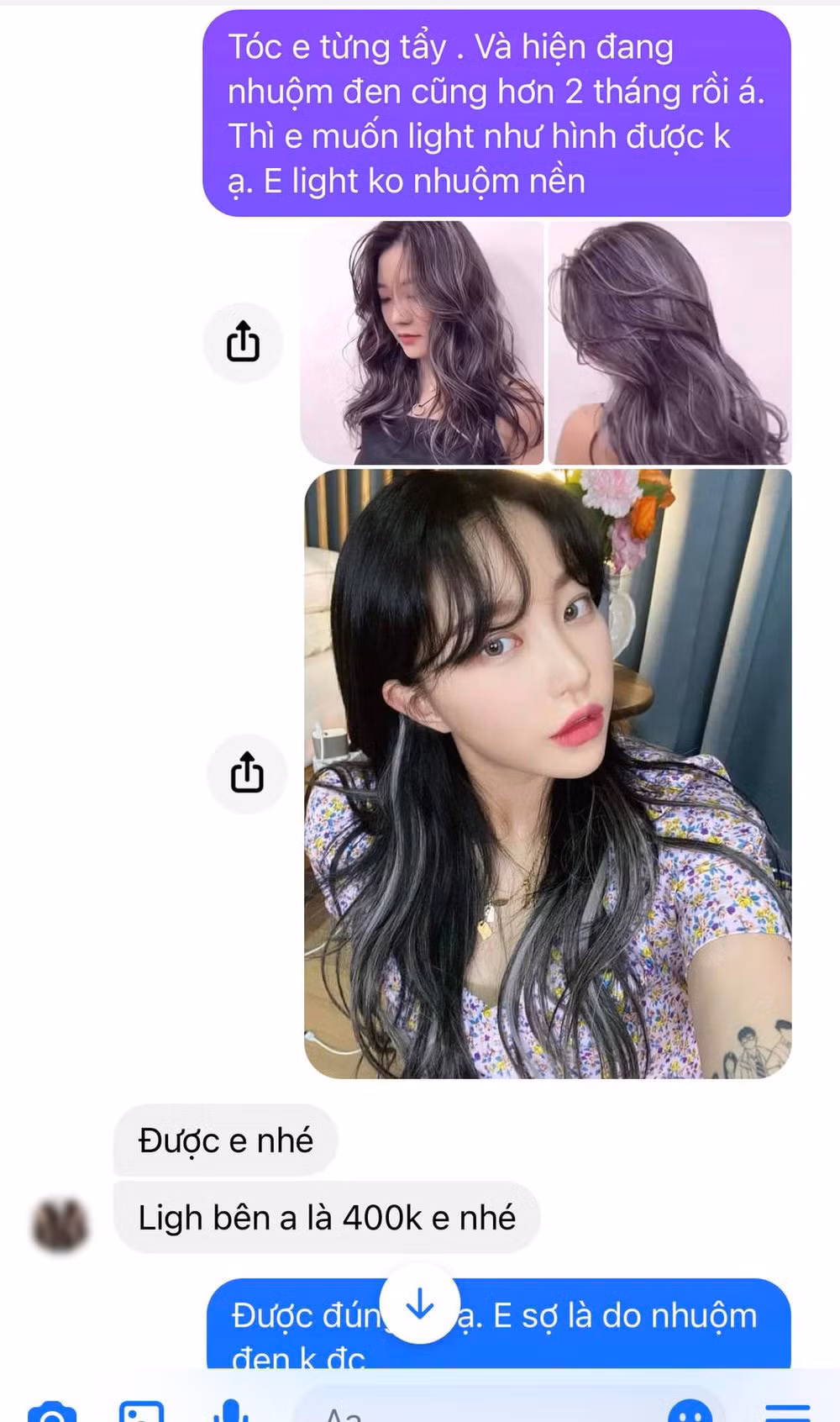 Theo đó, cô gái này đã rất hi vọng có được kiểu tóc mới để diện trong dịp Tết sắp tới.