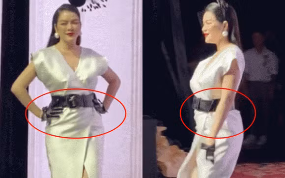 Ly Nha Ky bi che catwalk nhu di cho, mac vay nhu mang bau-Hinh-2