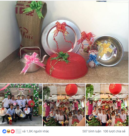 Nhưng không cần dân mạng phải lo xa, Khánh Hoà đã nhanh chóng đổ 10 lít xăng vào xe ngay sau khi món quà được trao tay để đảm bảo an toàn. Hành động này của cô dâu nhận được rất nhiều khen ngợi về sự cẩn trọng.