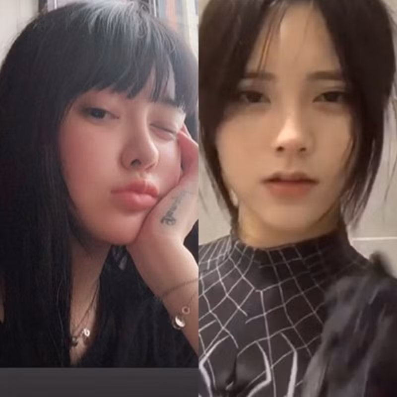 Kina thường lựa chọn màu lens sáng để mắt to và phù hợp với từng kiểu make up, đôi môi tạo hình trái tim căng mọng, cằm V-line và lông mi dài. Nhiều người đánh giá, sau khi trang điểm cô nàng có nét châu Âu nhiều hơn.