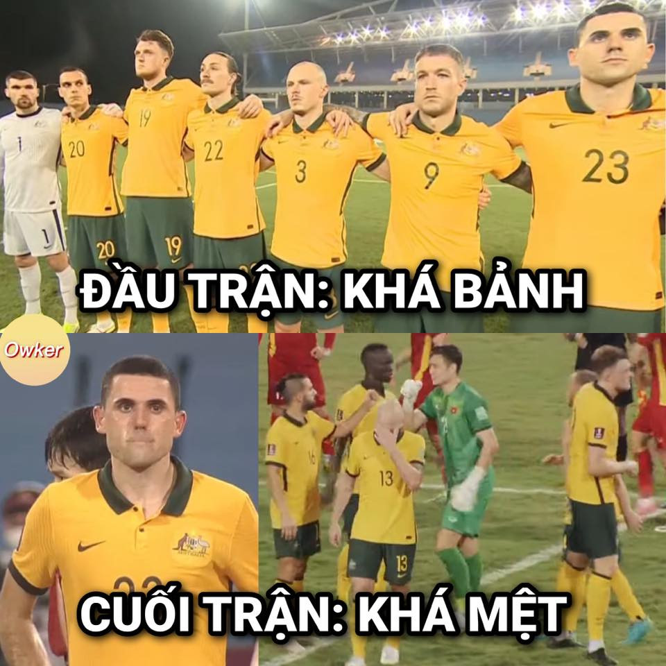 Bước vào trận đấu, cầu thủ Australia tỏ ra cửa trên so với đội tuyển Việt Nam. Nhưng sau 90 phút, họ cảm thấy "khá mệt".