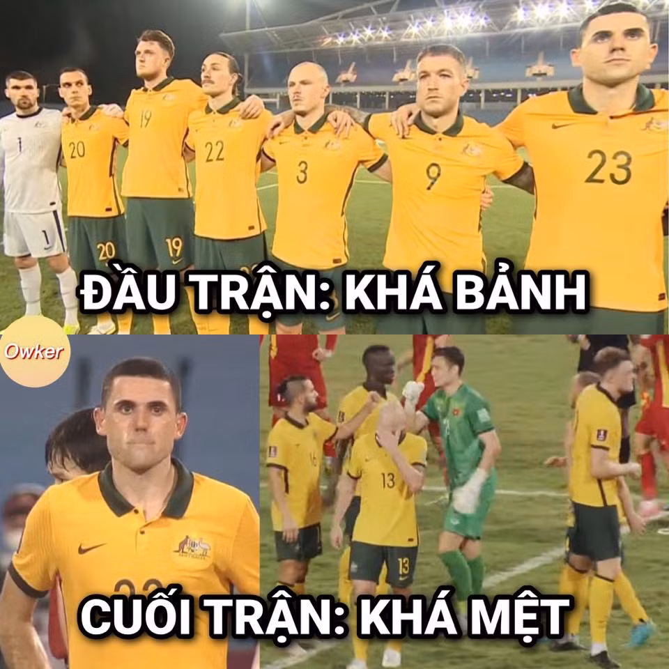 Bước vào trận đấu, cầu thủ Australia tỏ ra cửa trên so với đội tuyển Việt Nam. Nhưng sau 90 phút, họ cảm thấy "khá mệt".