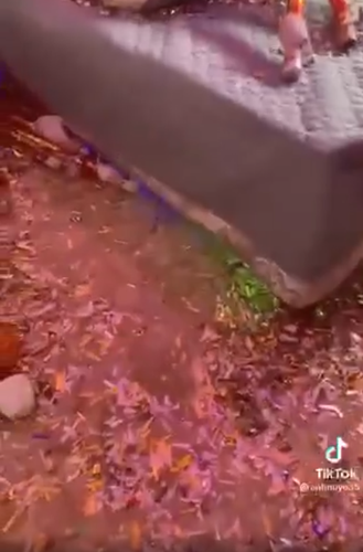 Cụ thể, đoạn video được người bạn đăng khoe "anh em ơi bọn tôi đã trả thù thành công". Bên ngoài, cô dâu chú rể đang tổ chức lễ cưới với tiếng nhạc sập sình, bên trong phòng tân hôn, nhóm bạn đã tạo ra "hậu quả".