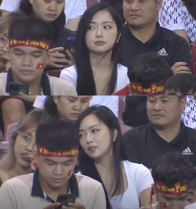 Nhiều lần xuất hiện trên tivi khi đến sân cổ vũ trực tiếp cho Hà Đức Chinh thi đấu, nàng WAG Mai Hà Trang khiến dân mạng trầm trồ vì nhan sắc xinh đẹp không khác gì ảnh chụp app đăng mạng xã hội