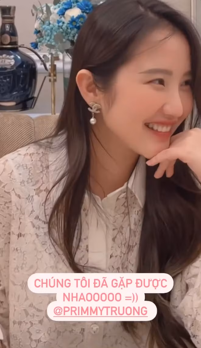 Trong story được Ngọc Thanh Tâm đăng tải, dễ thấy Primmy Trương dạo này nhuận sắc hơn hẳn.