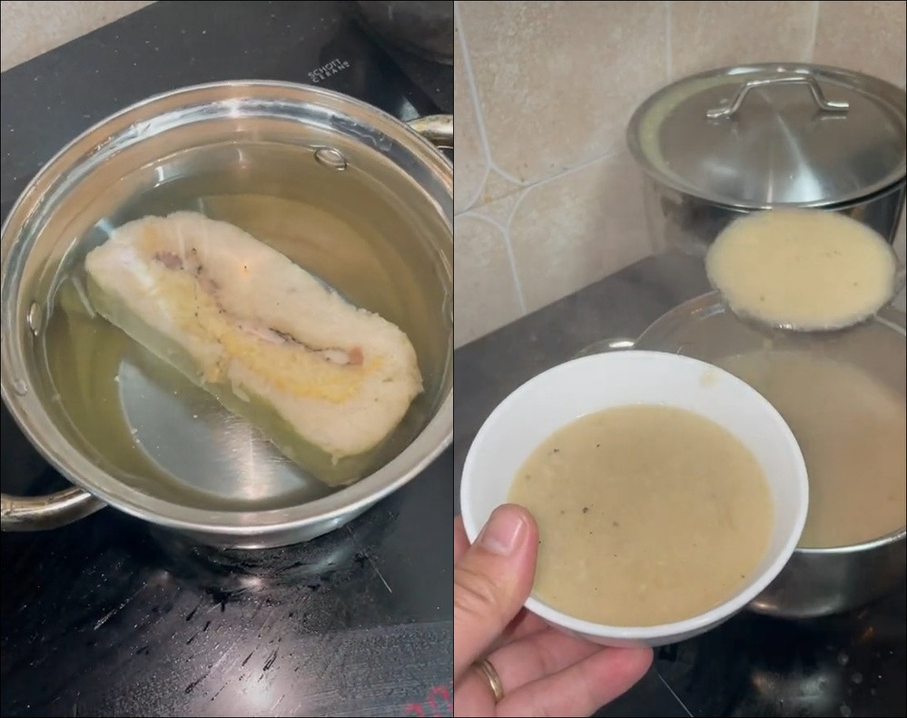 Nghe miêu tả thì cũng thấy rất hợp lý, bởi các nguyên liệu làm bánh chưng hoàn toàn có thể mang nấu cháo được: Từ gạo nếp, thịt cho đến đỗ xanh.