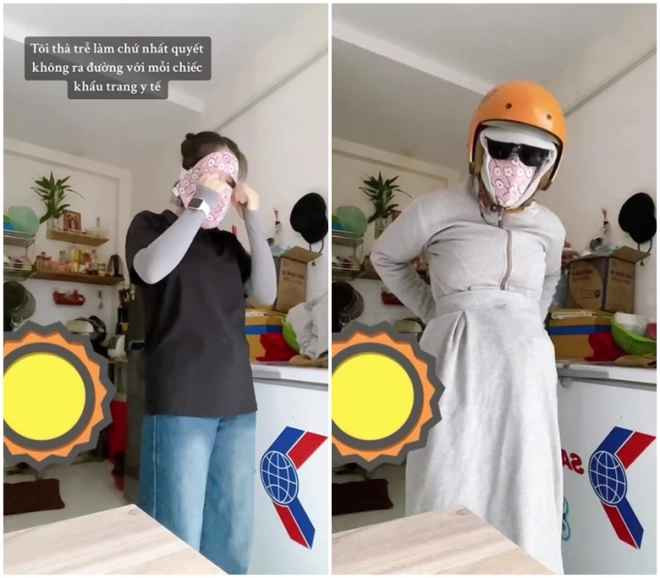 Đương nhiên những ngày này người ta cũng không thể thiếu các “bảo vật” chống nắng như váy áo chống nắng, khẩu trang, khăn,... Bởi ngoài tinh thần chống còn hơn chữa, công sức skincare bao lâu nay sẽ rơi vào hư vô nếu bạn bước chân ra đường mà không che chắn cẩn thận.