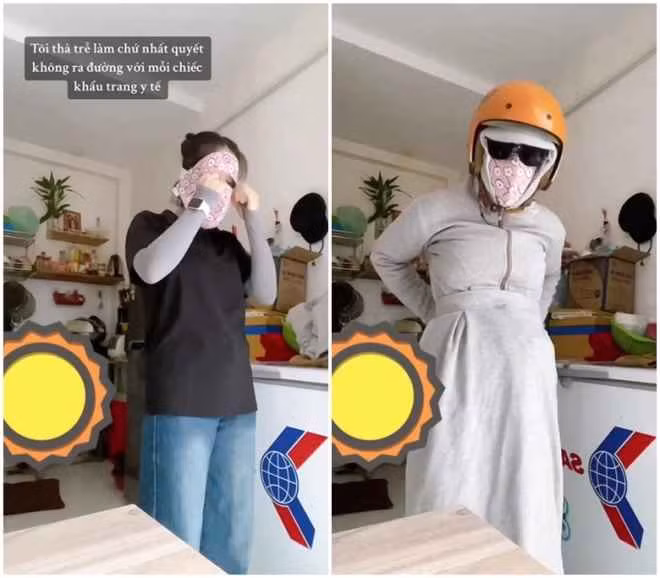 Đương nhiên những ngày này người ta cũng không thể thiếu các “bảo vật” chống nắng như váy áo chống nắng, khẩu trang, khăn,... Bởi ngoài tinh thần chống còn hơn chữa, công sức skincare bao lâu nay sẽ rơi vào hư vô nếu bạn bước chân ra đường mà không che chắn cẩn thận.