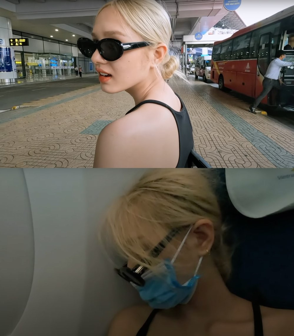 Hình ảnh trên máy bay của Xoài Non được chồng chụp lại và đăng tải lên mạng xã hội sau đó được nhiều diễn đàn re-up lại.