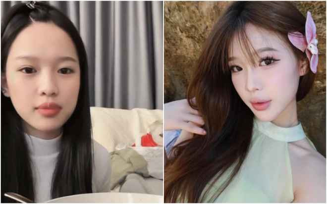 Trong những khoảnh khắc không phấn, không son, hot girl 2k5 khiến nhiều người thích thú vì đường nét trên gương mặt mộc mạc của cô nàng đúng lứa tuổi hơn so với ảnh sống ảo.