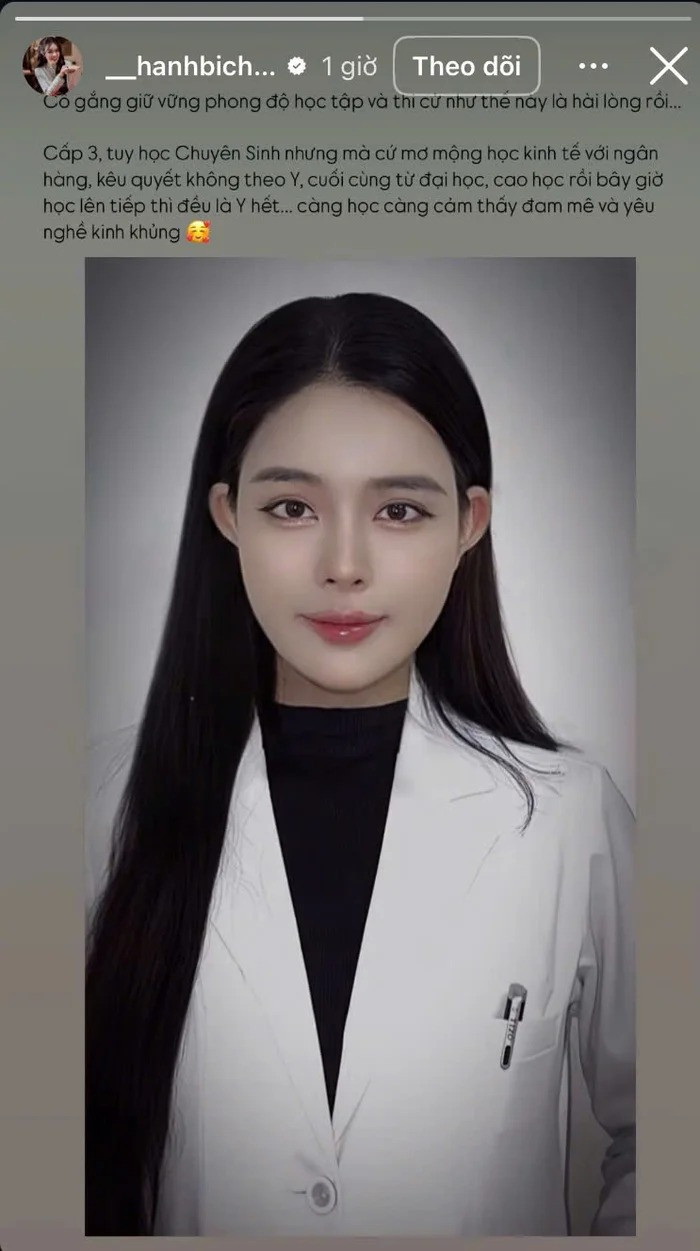 Theo chia sẻ từ hot girl phòng gym Nam Định - Trần Bích Hạnh, cô đã học chuyên Sinh học từ thời điểm cấp 3.