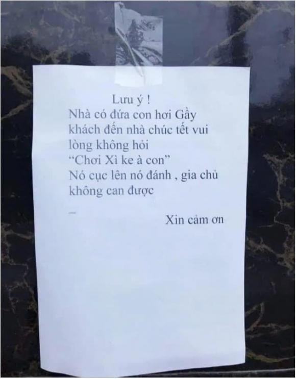 Một số lưu ý dành cho khách đến chúc Tết hiện tại cũng đang được lan truyền trên mạng.