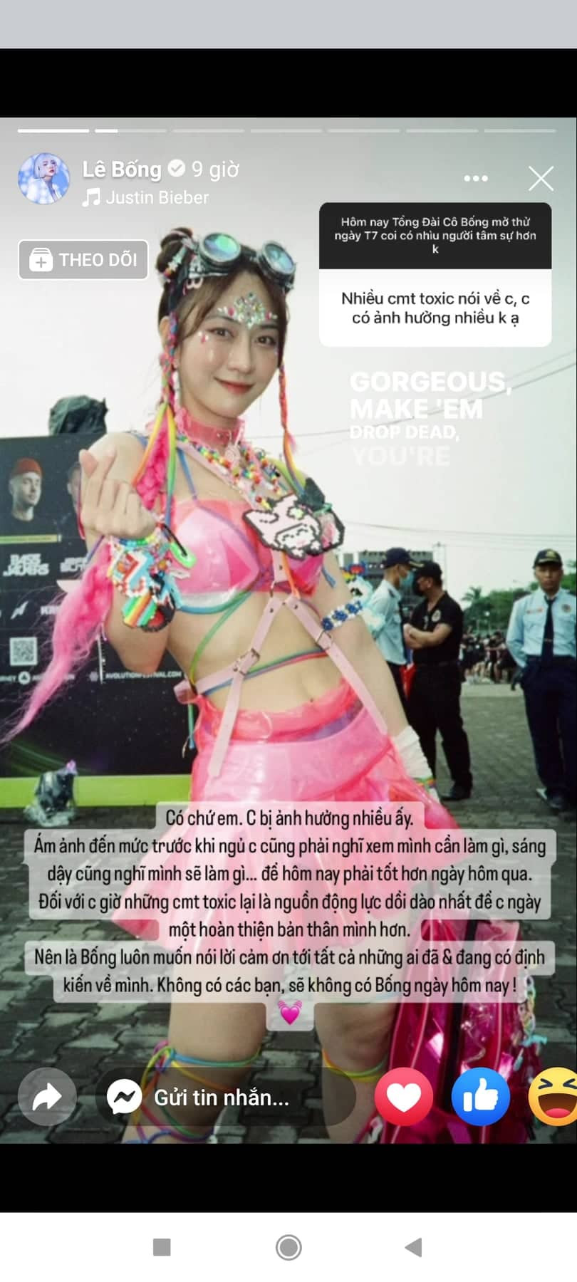 Còn về những bình luận tiêu cực, chê bai, Lê Bống thừa nhận cô cảm thấy ám ảnh nhưng cũng coi đó là động lực.