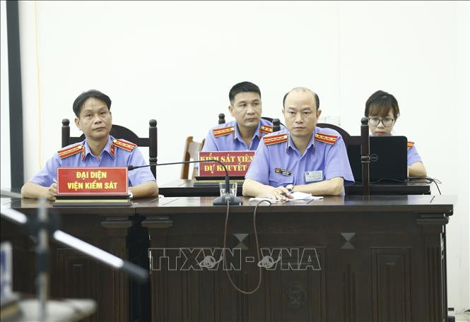 Đại diện Viện kiểm sát nhân dân tại buổi tuyên án các bị cáo.