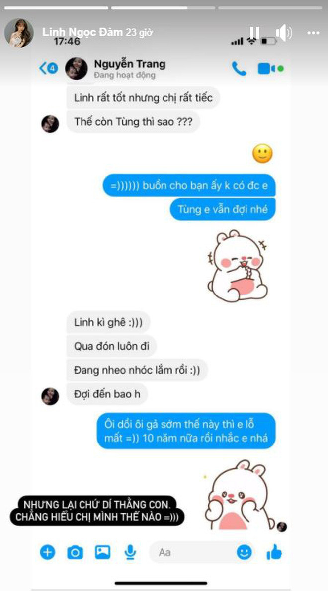 Tưởng chừng câu chuyện gả chồng của Linh Ngọc Đàm sẽ diễn ra thành công. Tuy nhiên "Linh rất tốt nhưng chị Trang rất tiếc", vợ Độ Mixi đã từ chối lời mời này.