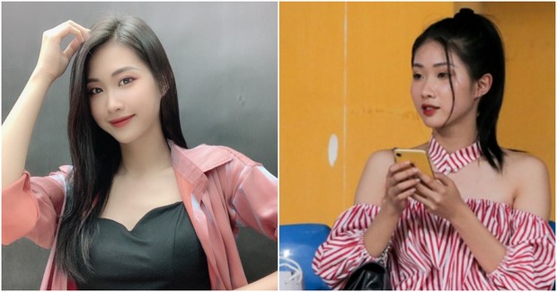 Ngọc Ánh - bạn gái tin đồn Trọng Đại vẫn cực kì xinh xắn dù bị chụp lén khi xuất hiện trên khán đài.