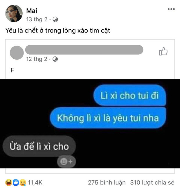 Không chỉ có những status về âm nhạc, Mai còn có những nước đi "bể cua gắt" khiến các tín đồ ẩm thực phải thả tim tới tấp.