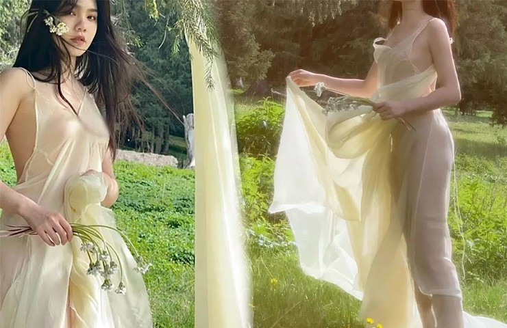 Theo trang Sohu cho biết, cô Wang (22 tuổi) chia sẻ, cô cảm thấy hạnh phúc khi được hóa thân thành thiếu nữ trong bộ trang phục mỏng sương, phô bày tối đa sự gợi cảm.