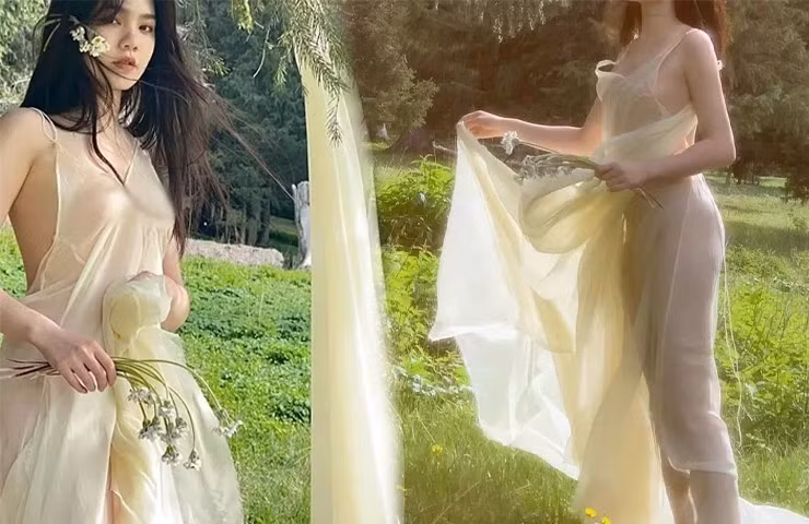 Theo trang Sohu cho biết, cô Wang (22 tuổi) chia sẻ, cô cảm thấy hạnh phúc khi được hóa thân thành thiếu nữ trong bộ trang phục mỏng sương, phô bày tối đa sự gợi cảm.