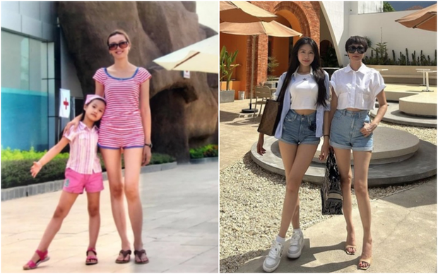 Đặc biệt từ khi còn bé, Doãn Hải My đã cho thấy đôi chân dài miên man, dự báo tương lai mỹ nhân của cô nàng.