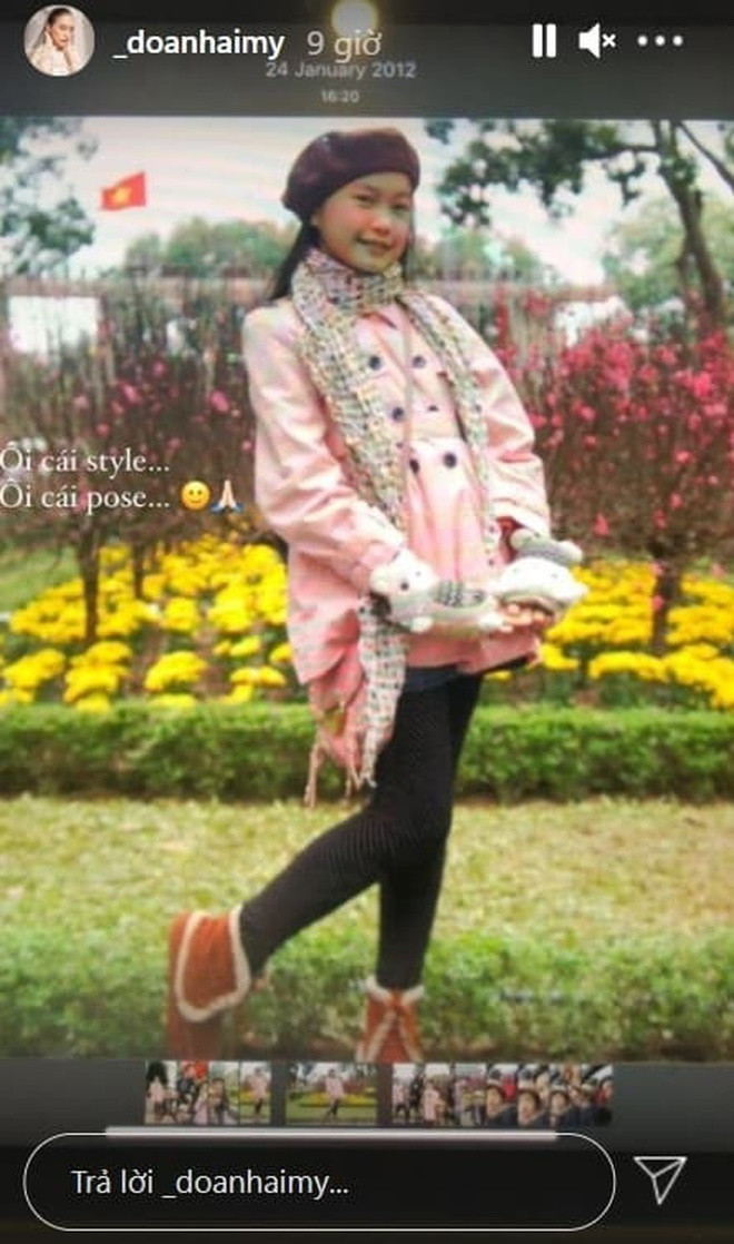 Trong loạt ảnh này, bà xã Đoàn Văn Hậu vẫn còn là một bé gái nhỏ xíu nhưng rất dễ thương.