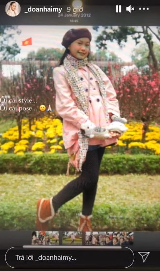 Trong loạt ảnh này, bà xã Đoàn Văn Hậu vẫn còn là một bé gái nhỏ xíu nhưng rất dễ thương.