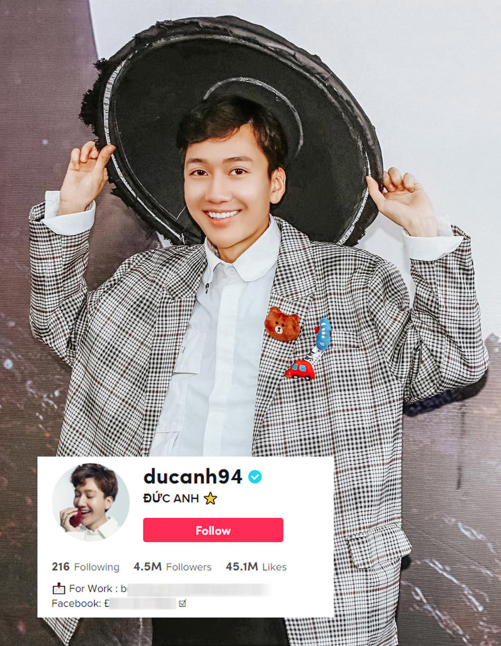 Bên cạnh việc mang đến sự nổi tiếng, việc nhiều người theo dõi kênh TikTok cũng mang về cho Đức Anh khoản tiền không hề nhỏ.