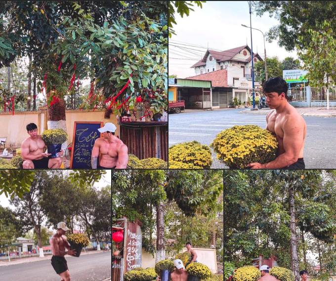 Một số chẳng ngại ngần tag bạn bè vào để rủ nhau đi mua cây và đặc biệt là ngắm trai đẹp đứng bán hoa dịp Tết.