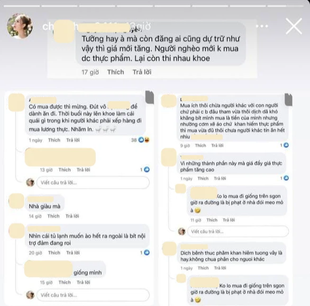 Chuyện là gần đây, Xoài Non có khoe nhẹ rất nhiều thực phẩm của mình trong mùa dịch lên MXH theo yêu cầu của netizen trong Q&amp;A.