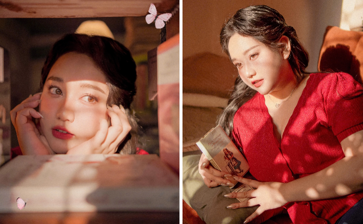 Phần tóc con của Trúc Anh đang mọc trở lại sau quá trình điều trị. Tuy nhiên, điều này khiến giao diện của nữ diễn viên trở nên "ngố tàu".