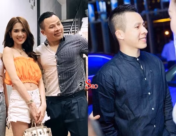 Cụ thể, ông bầu Vũ Khắc Tiệp có gương mặt khá lạ trong bức ảnh được "gà cưng" Ngọc Trinh đăng tải.