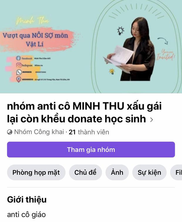 Dù mới lập và lượng thành viên cực kì ít ỏi so với số người hâm mộ cô Minh Thu nhưng tại đây cũng đã có các bài đăng bình phẩm, giễu cợt.