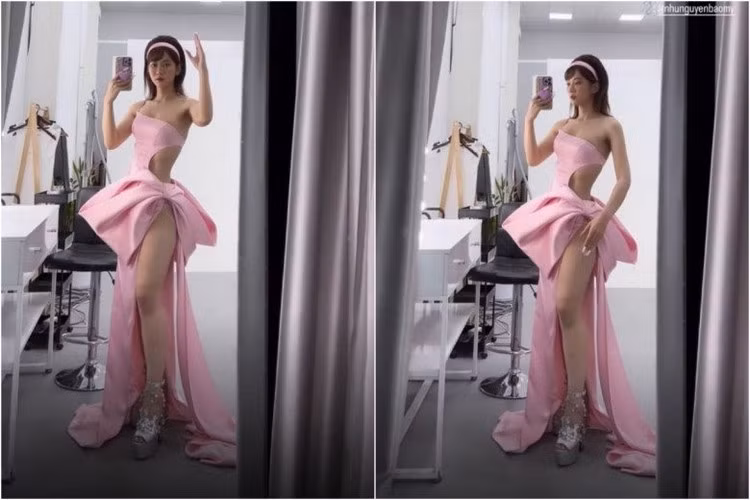 Sự kiện thời trang Việt Nam hồi tháng 5 vừa qua là sân khấu trình diễn catwalk đầu tiên của Lê Bống với vai trò người mẫu. Từ cách bước đi mô phỏng robot cho đến trang phục, tóc tai, makeup... tất cả đều không phù hợp với ngoại hình và tính cách của cô nàng.