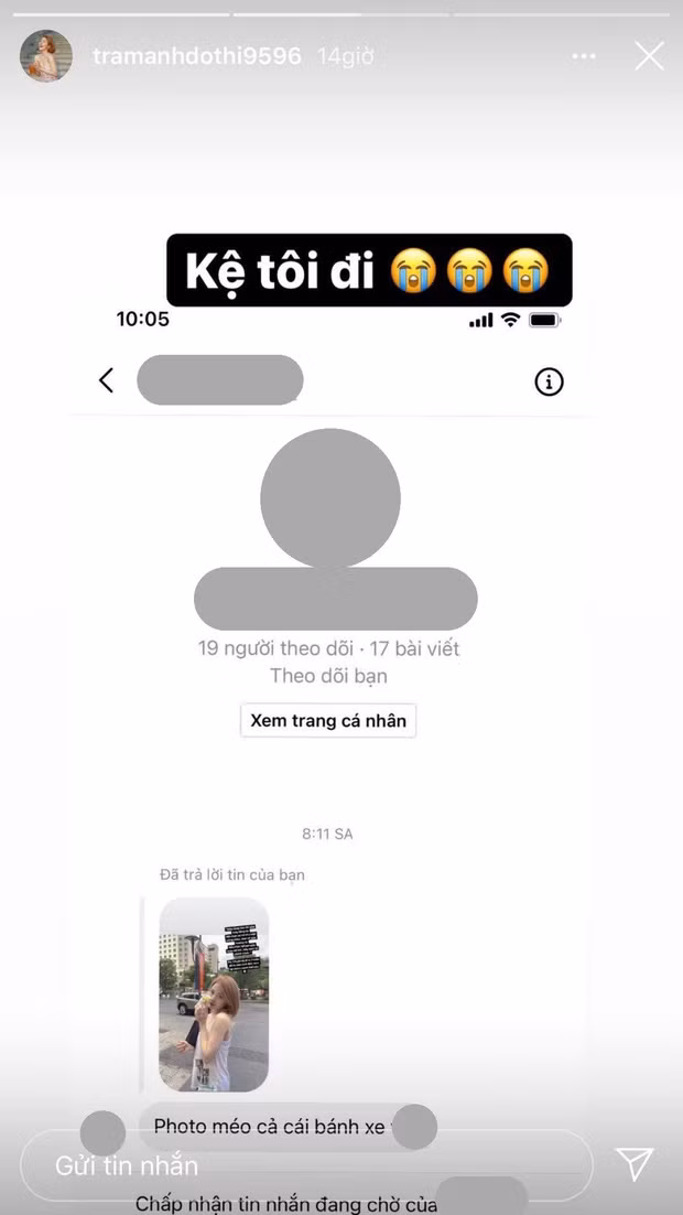 Sau khi bức ảnh của hot girl 9X Trâm Anh đăng tải, dân tình lại chỉ dồn sự chú ý vào phần nền gạch và bánh xe ô tô gần đó bị méo mó đi.