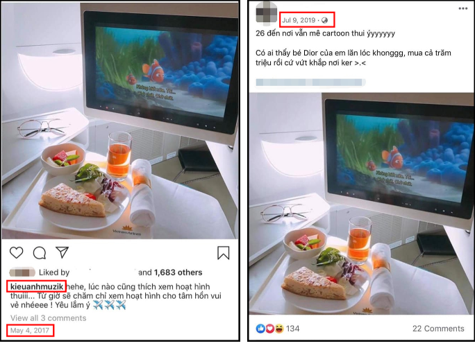 Mới nhất, một cô nàng có tên T.T sống ảo bị bóc phốt chôm ảnh check-in khoang thương gia máy bay của ca nương Kiều Anh. Không những thế, cô nàng còn "vui miệng" kể chuyện mua túi hiệu trăm triệu nhưng lại vứt lăn lóc cứ như của mình.
