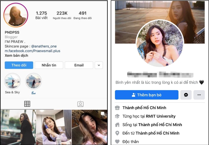 Trước đó trên MXH, nickname có tên P.N.T.N bị dân mạng bóc phốt chôm ảnh toàn tập của một hot girl người Thái tên Praew với "phông bạt" đi kèm như: Thân thiện, học RMIT và có cuộc sống sang chảnh.