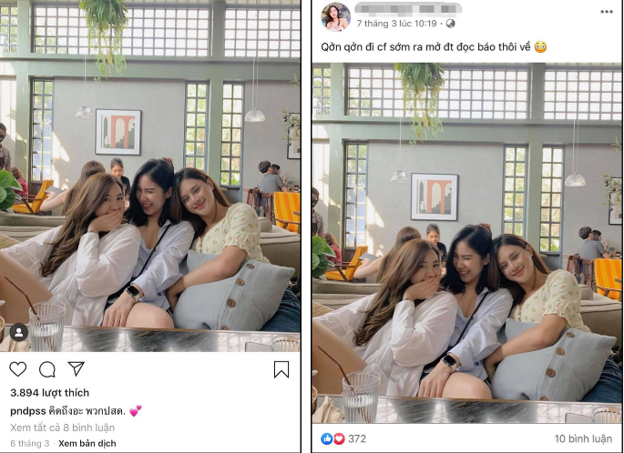 Đã fake thì fake cho trót nên T.N mượn luôn hội bạn thân của Praew thành bạn thân mình.